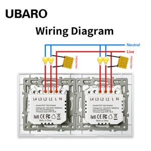 157 Type Eu Tuya Home Wifi Buttons UL94V0 Smart WIFI Switch 240V Bluetooth Wall