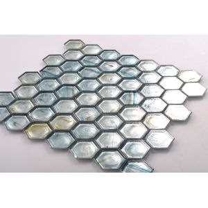 Latest Agglomerate Mosaic Tile with Hexagon Shape