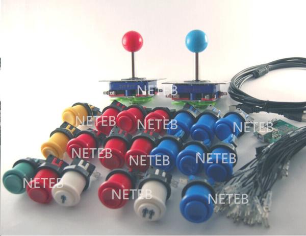 Quality 2 Player Arcade Bundle Kit with Standard Buttons,2 joysticks and 20 american buttons wholesale