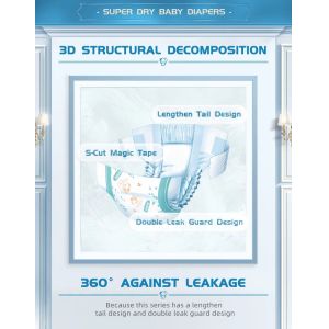 Sleepy Nice Disposable Baby Diaper OEM With Breathable Backsheet