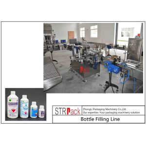Agrochemica Bottle Filling Line / High Speed Liquid Pesticide Filling Machine