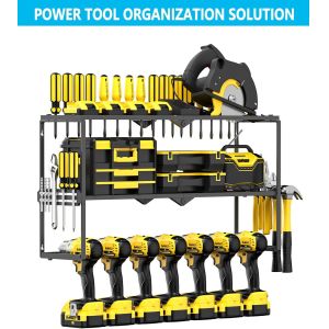 Fabric Type Pegboard Power Tool Organizer Utility Storage Rack with 7 Cordless