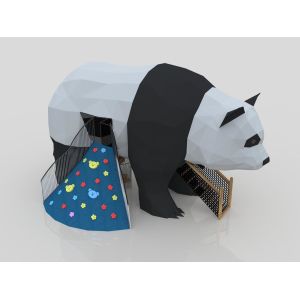 Steel Frame Shape Slide For Outdoor Playground Equipments