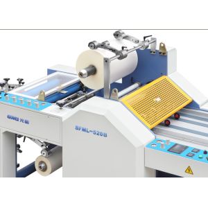 Double Sided BOPP Film Semi Automatic Laminator PLC Control Hand Paper Feeding
