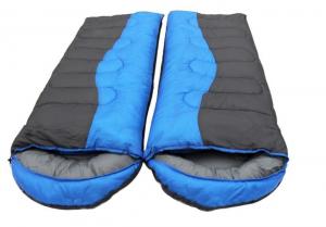Cheap Outdoor Classical Two People In One Sleeping Bag Blue Grey Two Man Sleeping Bag for sale