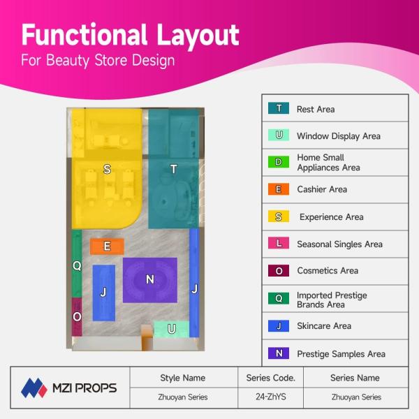 24-ZhYS Beauty Store Design With Zhuoyan Series