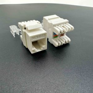 RJ45 180 degree CAT6 CAT6A UTP Keystone Jack with Gold Plated Phosphor Bronze