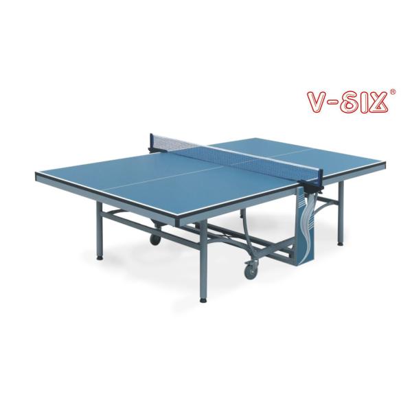 Double Fold Away Table Tennis Tables , Indoor Foldable Tennis Table Movable With
