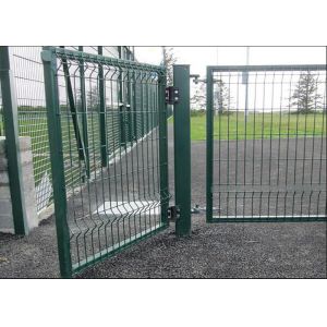 PVC Coated Welded Wire Fence Galvanised Square Mesh Fencing Green Color