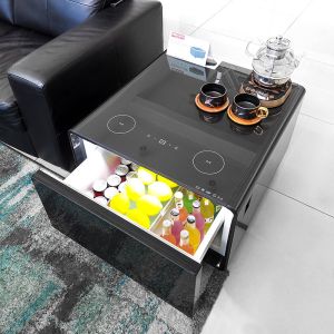Multifunctional Coffee Table with Cooling Drawer Wireless Charging and Music
