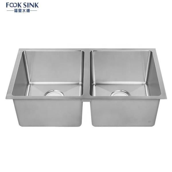 Quality Anti Rust Stainless SUS3O4 Undermount Double Kitchen Sink Quick Delivery wholesale
