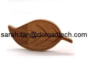 China New Hot Sale Wooden Leaf Shaped USB Memory Sticks on sale