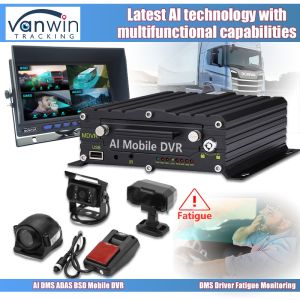 8CH 1080p 4G AI Mobile DVR With ADAS DMS BSD Camera System GPS Mobile DVR For