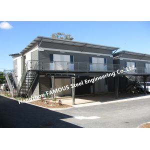 Double Storey Flat Pack Accommodation Block With Modern Look Roof And External