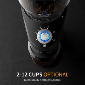 Touchscreen Professional Burr Grinder LED Light Automatic With Removable Bean