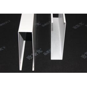 Suspended White U - Aluminum Profile Screen Ceiling Linear Strip Ceiling Panel