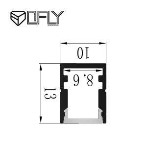 10*13mm LED Aluminum Profile Small Size Surface Mounted LED Profiles