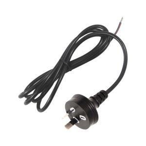 SAA Certified AU 2-Pin Plug to Stripped Tinned Power Cord H03VV-F 0.75mm2