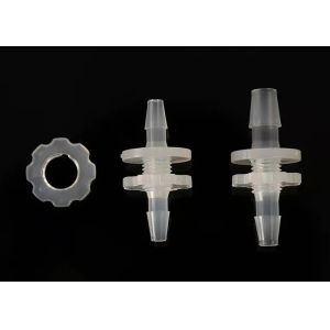 Equal Barbed Plastic Hose Bulkhead Connector For Liquid