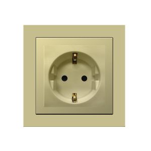 Schuko Electrical Power Socket , Two Hole Plug Socket 86mm 4 conjoined