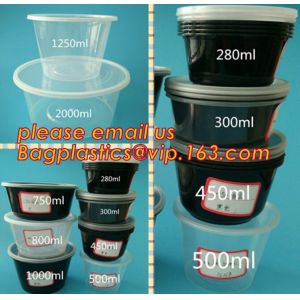 China Japanese Packaging Round Disposable Soup Salad Food Container Plastic Microwave Safe PP Bowl/Box With Lid bagplastics pa on sale