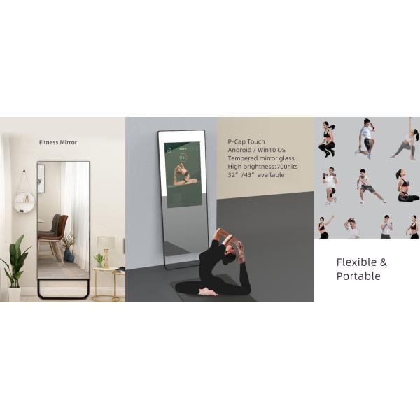 Personalized Virtual Trainer Magic Fitness Mirror 32inch HD LCD Magic Workout Mirror Customized