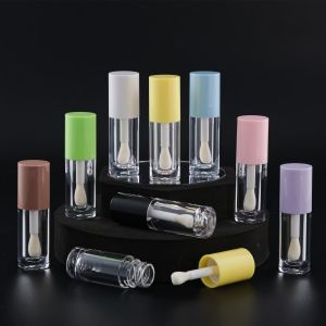 China Function Lip Gloss Packaging In Metallic Square Cosmetic With Gradient And Wands on sale