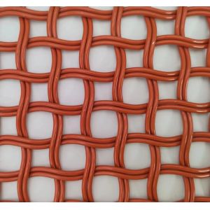 Cheap Orange 5mm Architectural Stainless Steel Wire Mesh Width 0.6m-2.4m for sale