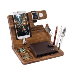 Cheap Standing Wood Bamboo Adjustable Laptop Stand Folding Lap Tray Desk Organizer for sale