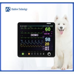 China Portable Animal Vet 6 Parameters Patient Monitor 15 Inch With Etco2 Optional on sale