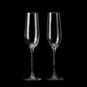 Bulk 6-10oz Crystal Champagne Flutes | Chip-Resistant Laser-Engraved Glassware for Hotels & Galas