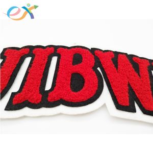 Custom Sew-on Big Size Letters Towel Patches Embroidery Chenille Patches