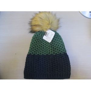 Cheap Fure ball Hat with Acrylic yarn for Ladies Warmer--Fade Fure Hat for sale