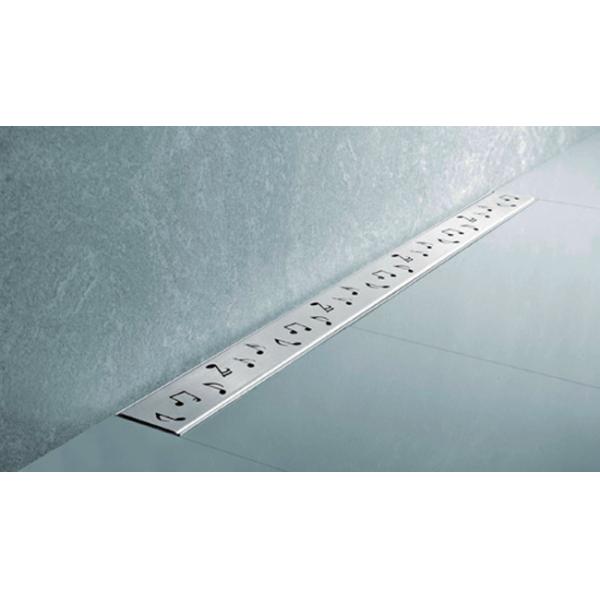 Long Square Metal Bathroom Floor Strainers 304 Stainless Steel Shower Antiodor