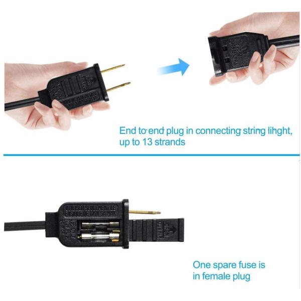 G40 Globe Plastic 12 Bulbs Connectable Outdoor Bulb String Lights
