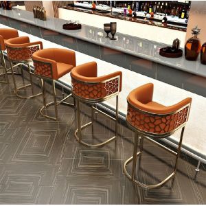 China High Rebound Sponge Stainless Steel Bar Stool With Arms on sale