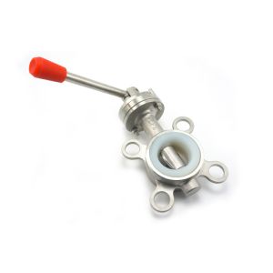 China Npt Sanitary Manual Butterfly Stainless Steel Valves ANSI on sale
