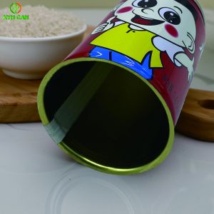 Beverages Drinks Round Tin Containers CMYK Offset For Baby Milk Spirits