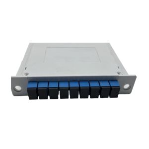 ST Connector FTTH SCAPC 1X8 Plug-in Type Fiber Optic PLC Splitter Lgx Cassette
