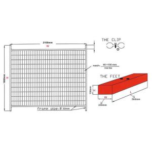 Swimming Pools Temporary Construction Fence Panels / Building Site Fencing
