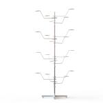 Chrome Adjustable 20 Hooks Tree Display Stand For Hats Caps Display Rack