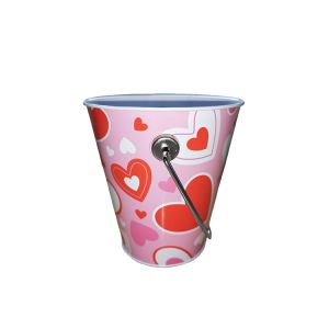 Custom Printing Galvanized Metal Buckets With Handle Small Size 112*72*115hmm