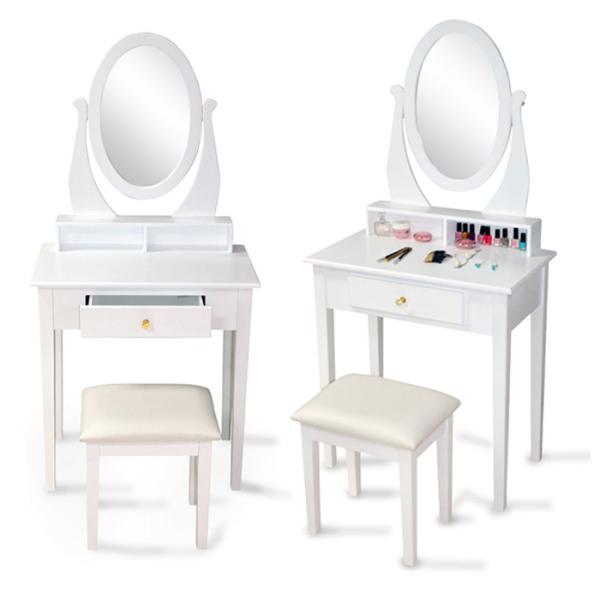Quality ISTA Test MDF NC Painting Solid Wood Dressing Table With Mirror wholesale