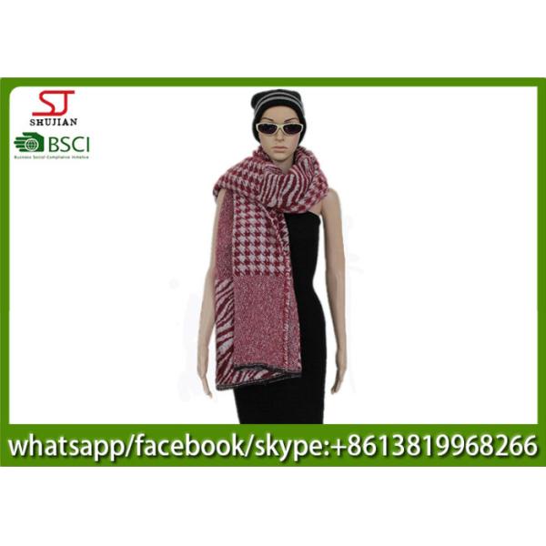 420g 200*78cm 100%Acrylic Woven Houndstooth Jacquard Poncho factory keep warm