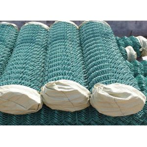 Cheap 100 Foot Green PVC Coated Chain Link Fence 5 X 5 CM For Garden Decoration for sale