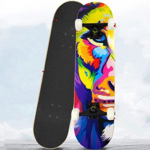 China PU Wheel Outdoor Entertainment Equipment Heat Transfer Printing Bearings Skateboard on sale
