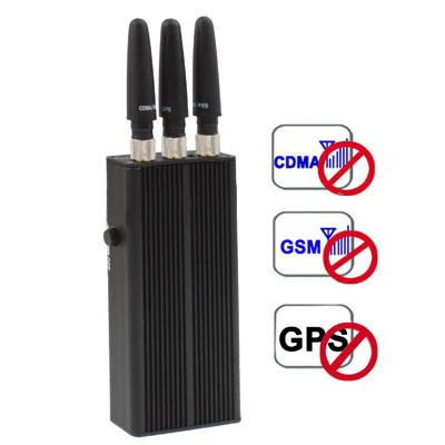Quality 3 Antenna Cheap Handheld Cell Phone GSM CDMA DCS PHS GPS Signal Jammer Blocker Isolator wholesale