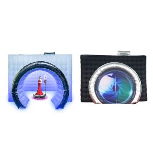 White Inflatable Photo Booth With Camera Customized Internal RGB Light