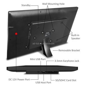 10 Inch Wifi Digital Photo Frame with IPS Touch Screen and Plastic Frame