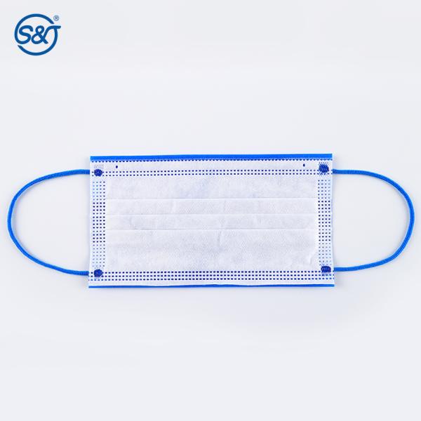 S&J 4Ply Protective Preventive Disposable Face Mask Respirator Medical Surgical Ear Loop Daily Use Hospital School Sapphire Blue